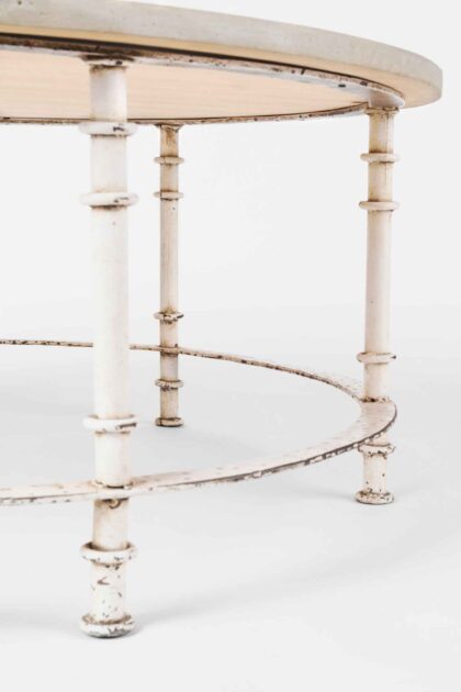 Mesa Redonda Patas de Hierro Blanco